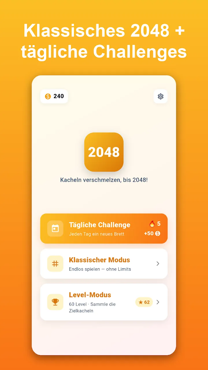 2048 – Merge Tiles 2026 – App-Screenshot