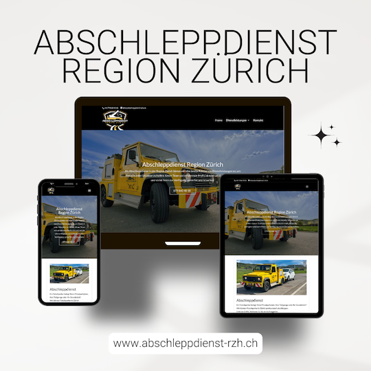 Abschleppdienst Region Zürich – Webdesign von ZGDevelopment