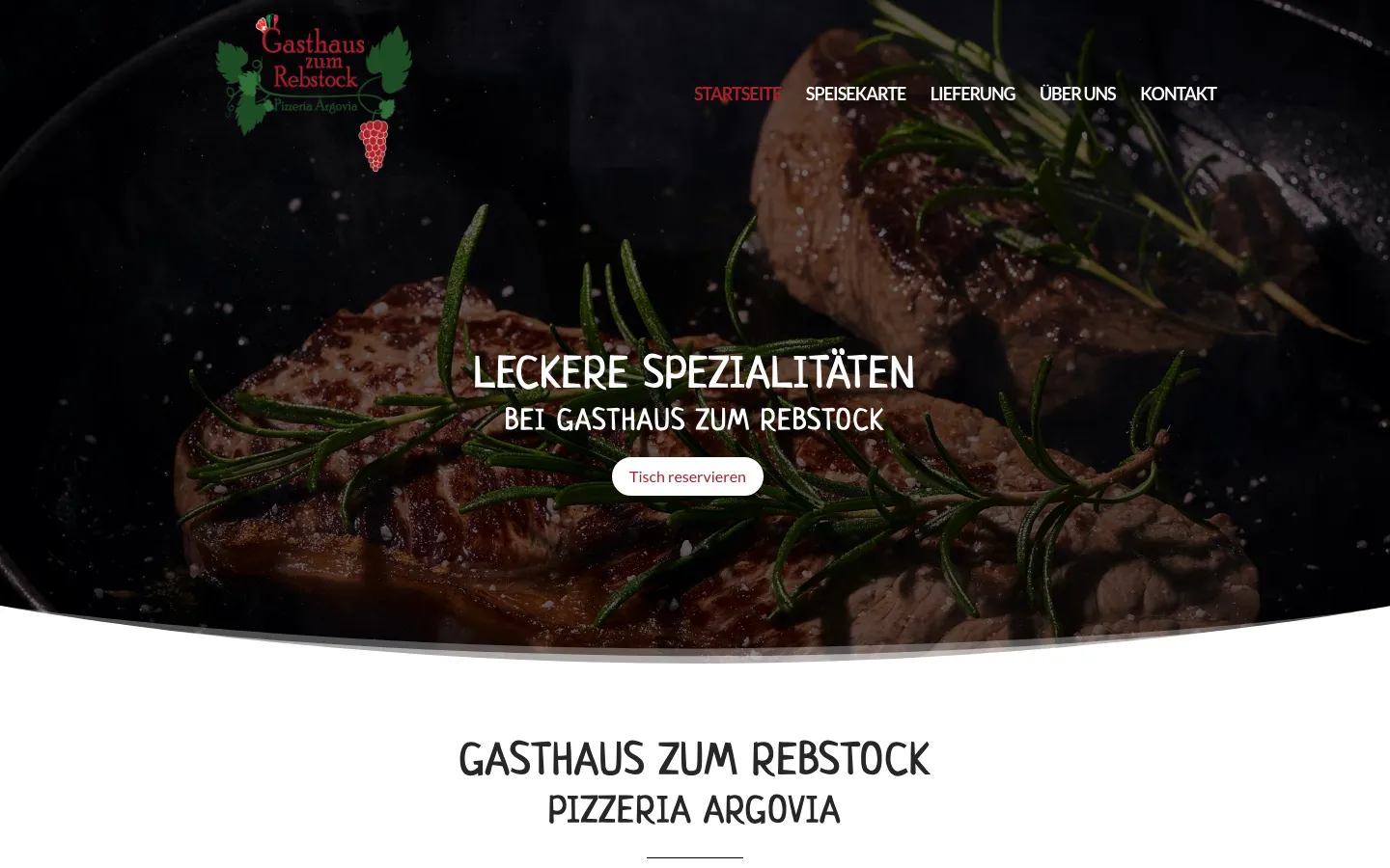 Gasthaus zum Rebstock – Startseite auf dem Desktop