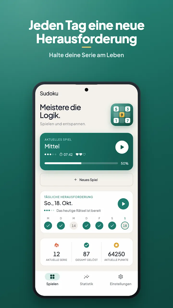 Sudoku 2026 – weiterer App-Screenshot
