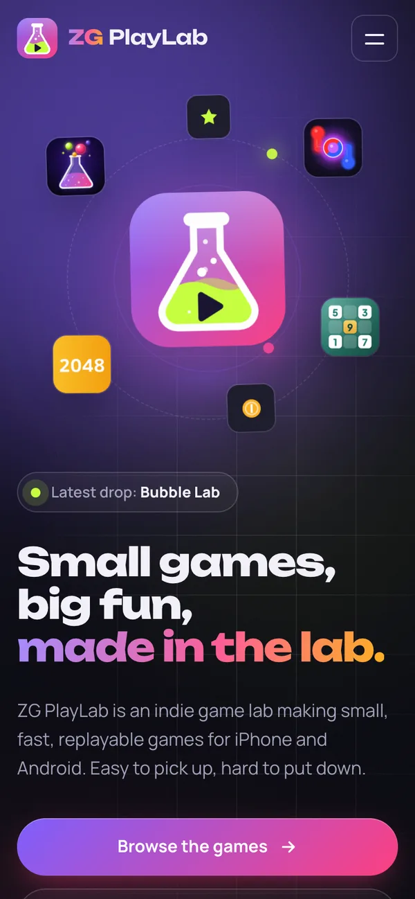 ZG PlayLab auf dem Smartphone